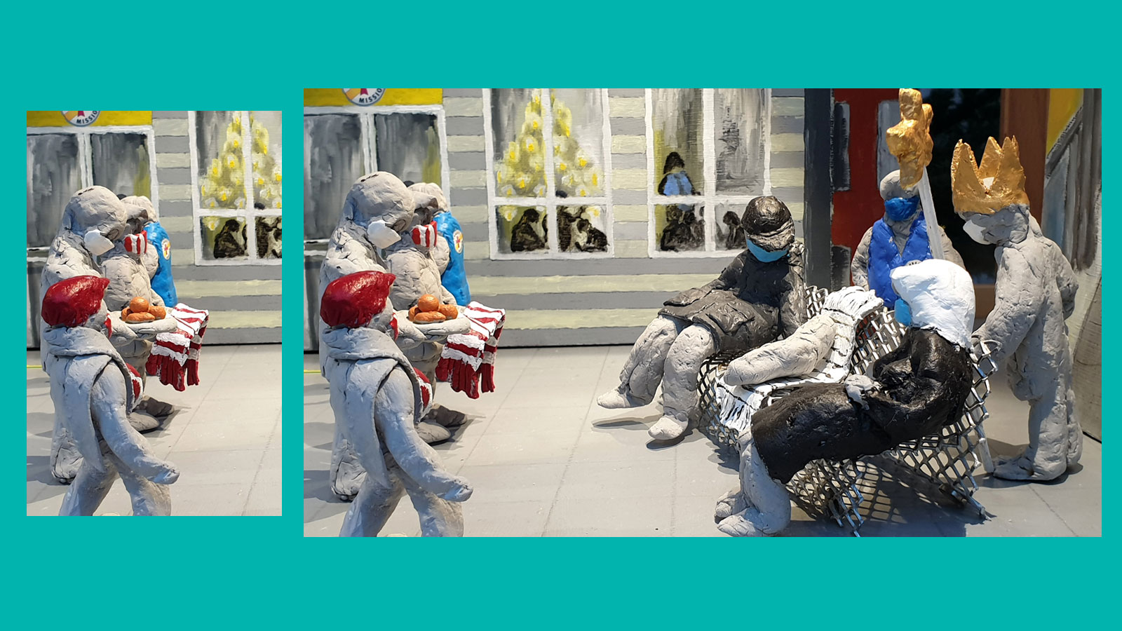 Figuren der Kölner Bahnhofsmissionskrippe, Modelliermasse