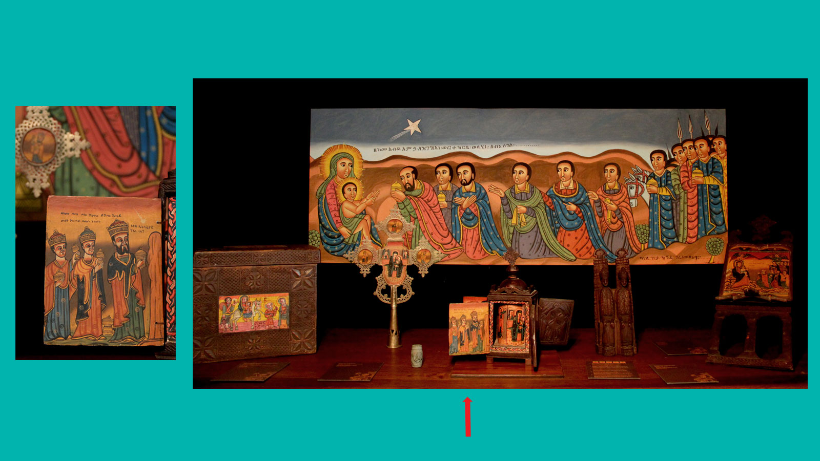 ikonografische Darstellung der Anbetung der K&ouml;nige