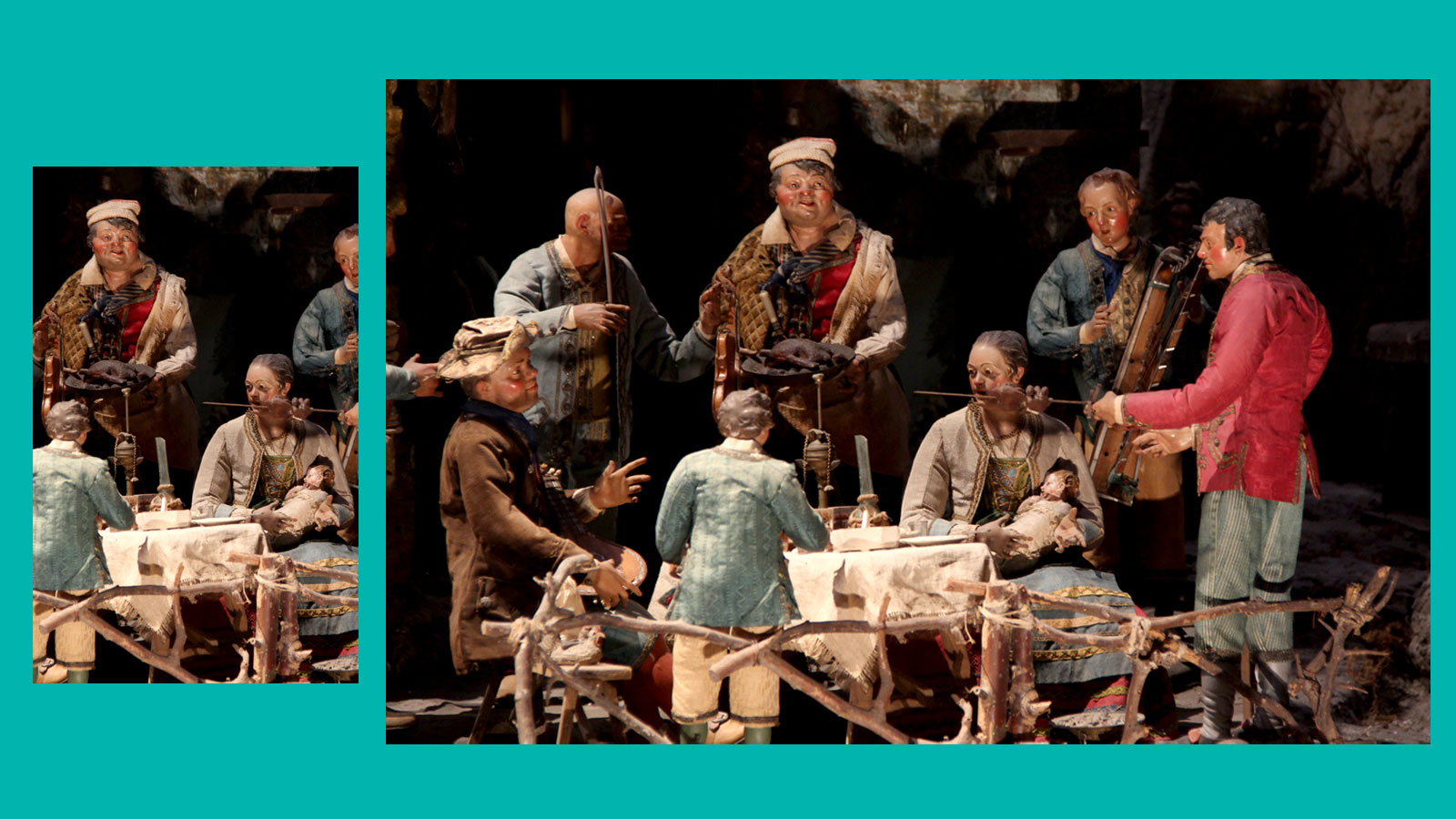 Krippenszene aus der Beschreibung im Text