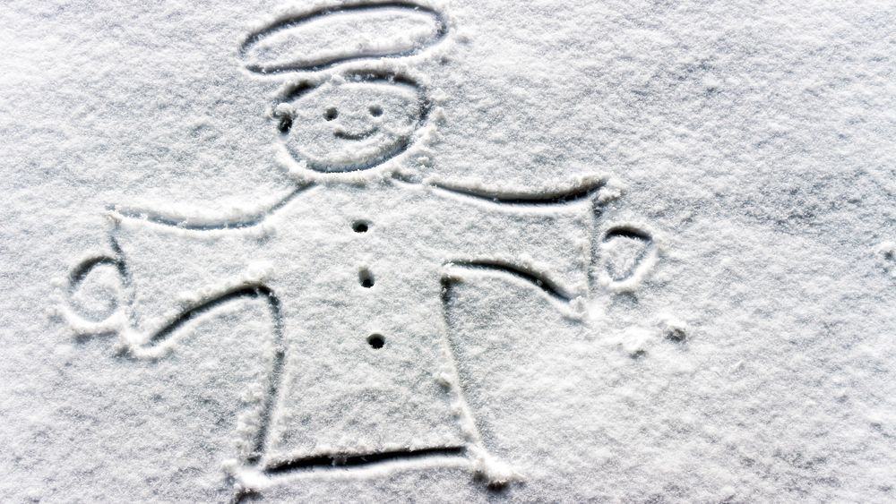 Engelzeichnung im Schnee